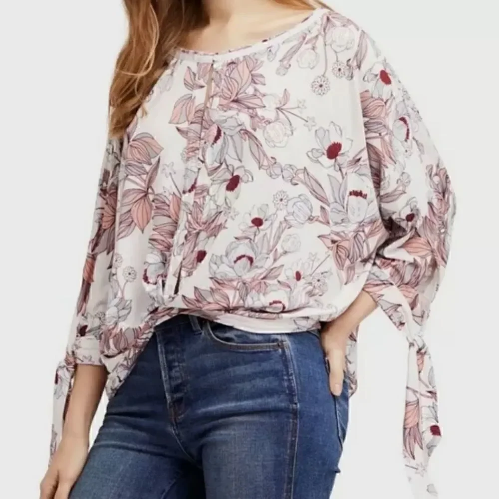 Free People Keepin On Floral Blouse
